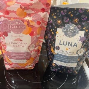 Scentsy Cloudberry Dreams and Luna Soak - Pink and Black